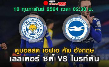 ดูบอลสด เลสเตอร์ ซิตี้ VS ไบรท์ตัน เอฟเอ